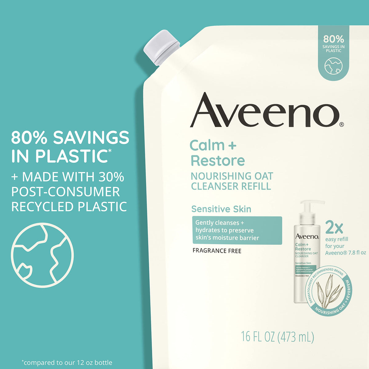 Aveeno Calm + Restore Nourishing Oat Facial Cleanser
