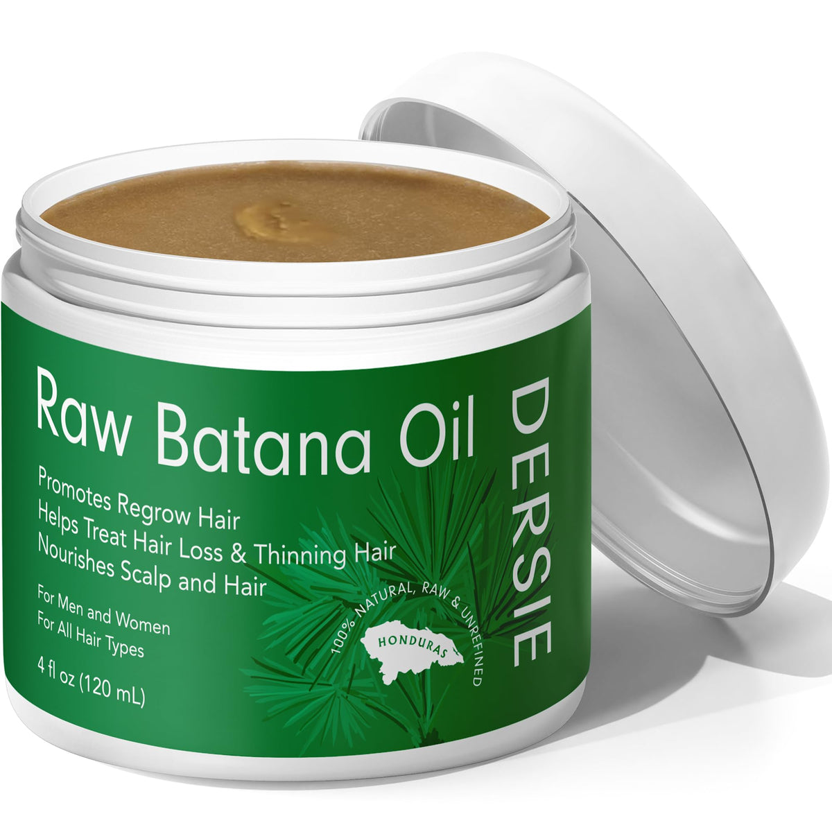 Dersie Raw Batana Oil for Hair, Unrefined Solid, Pure & Organic