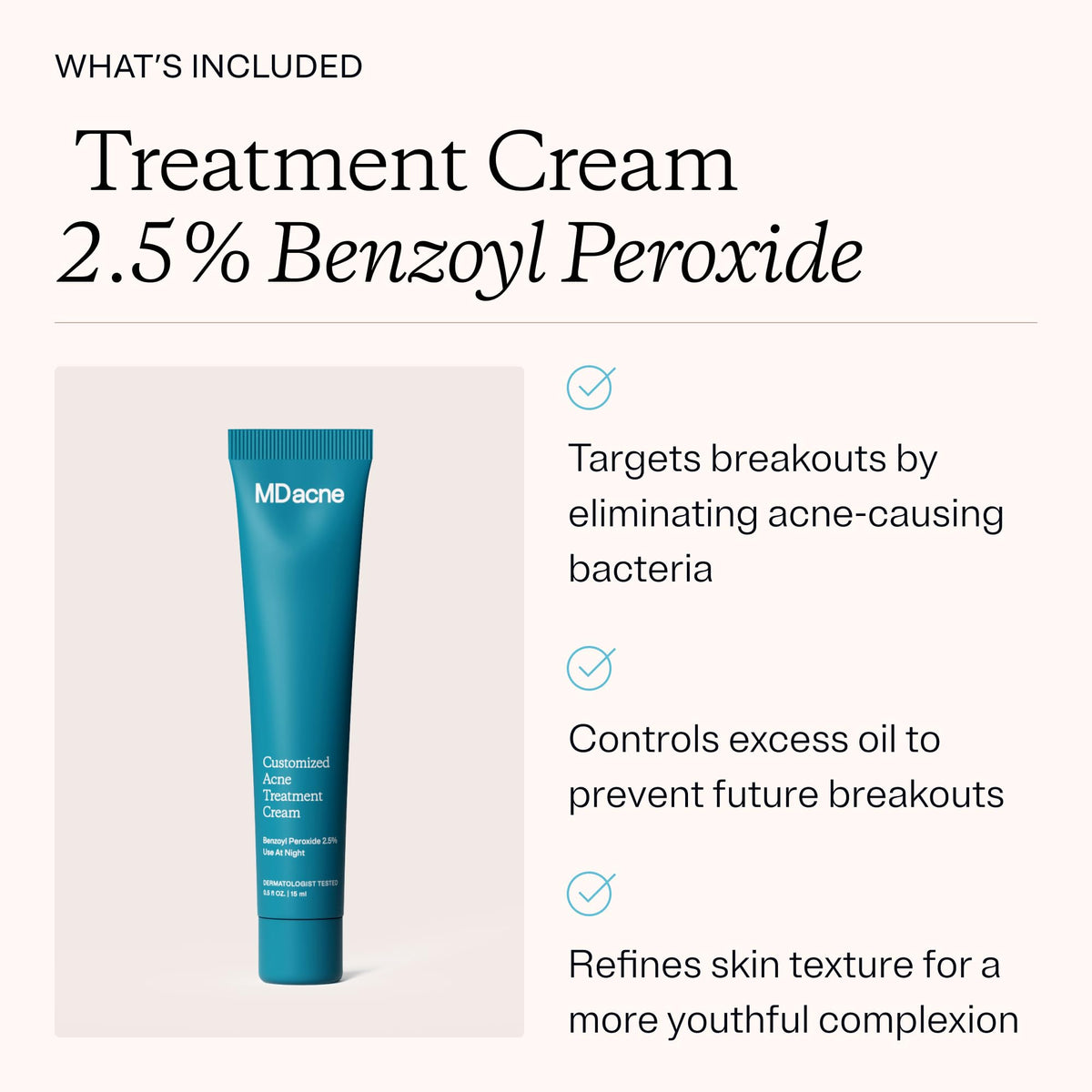 MDacne 3-Step Acne Treatment Kit with Benzoyl Peroxide and Salicylic Acid
