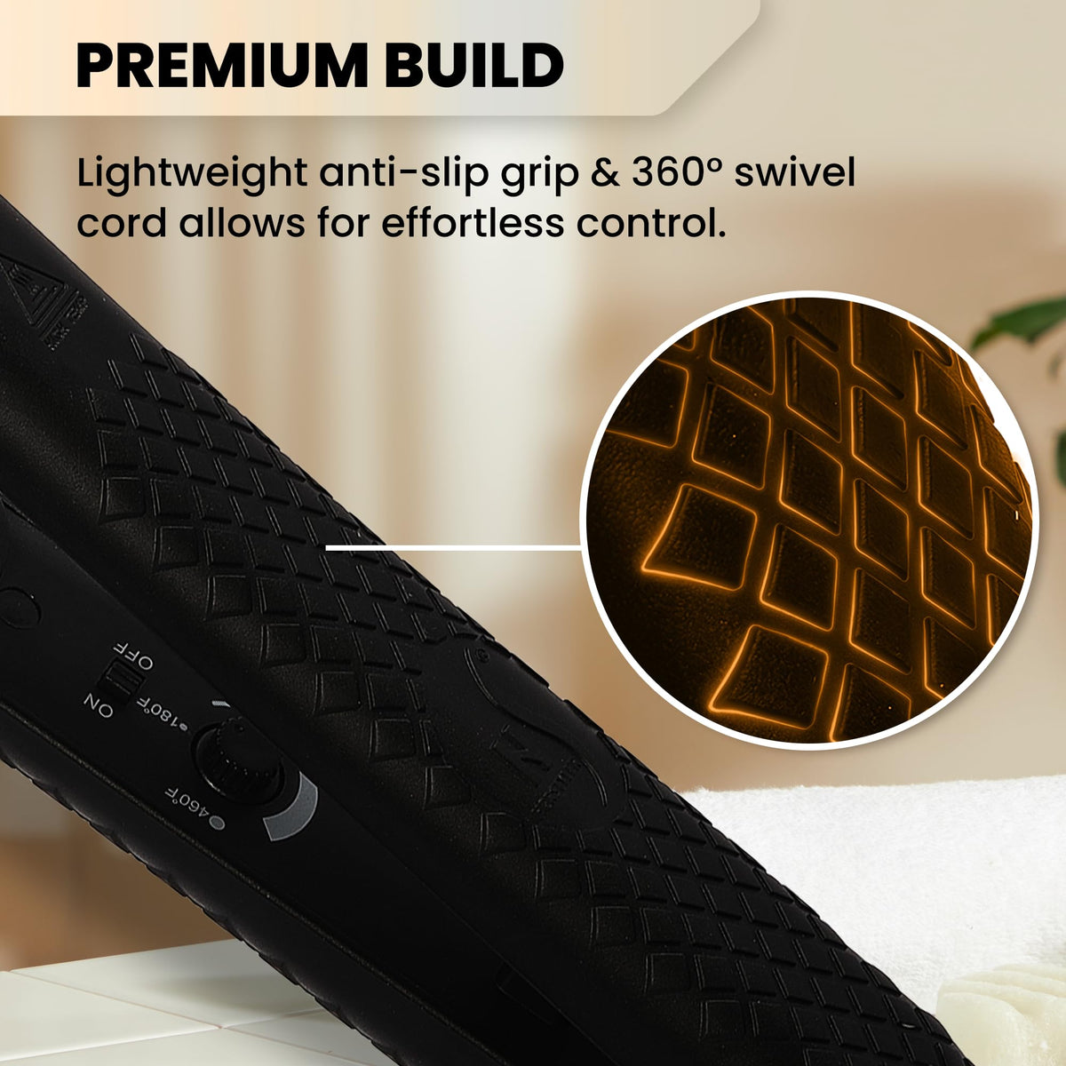 HerStyler Forever Straightening Flat Iron, Travel-Friendly Ceramic Hair Straightener