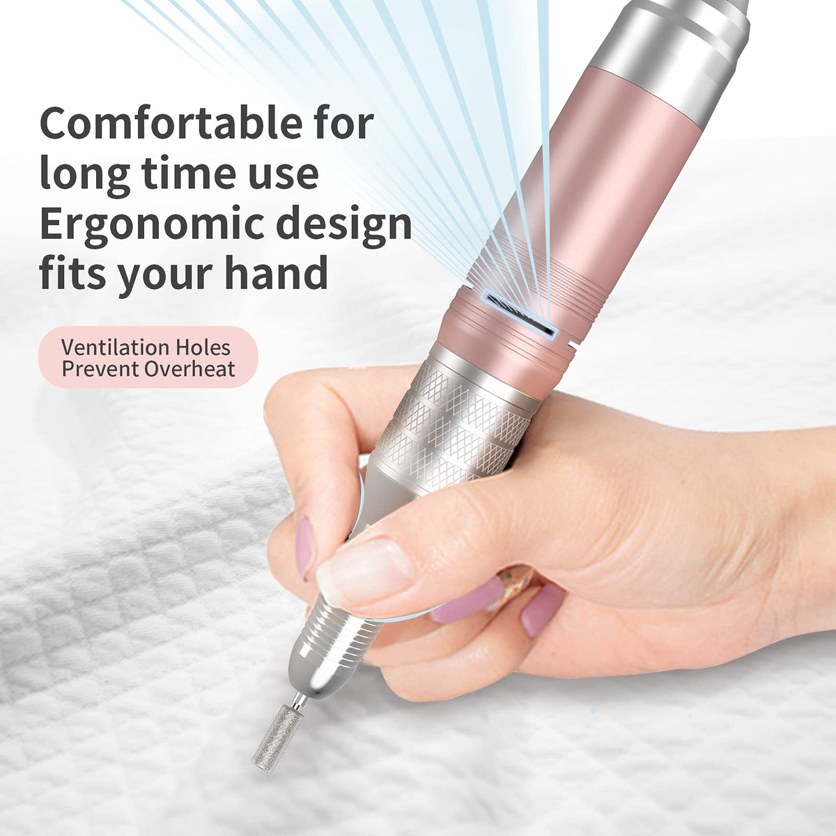 Kredioo Professional Cordless Nail Drill with 35000RPM Electric File