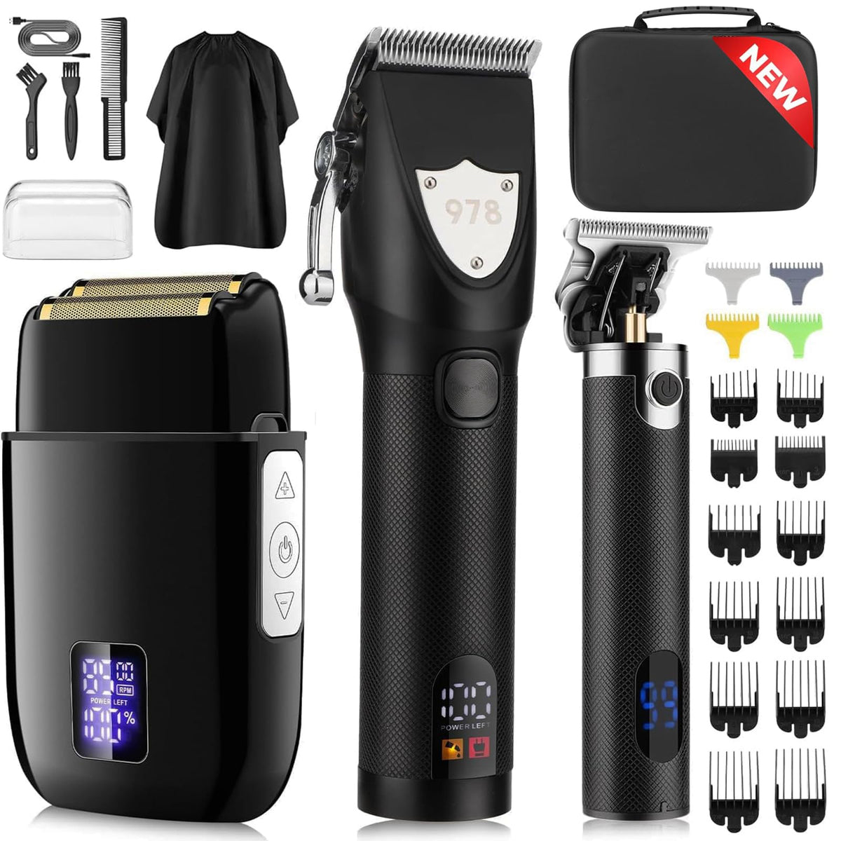 Suttik Professional Hair Clipper Set for Men with Trimmer and Shaver