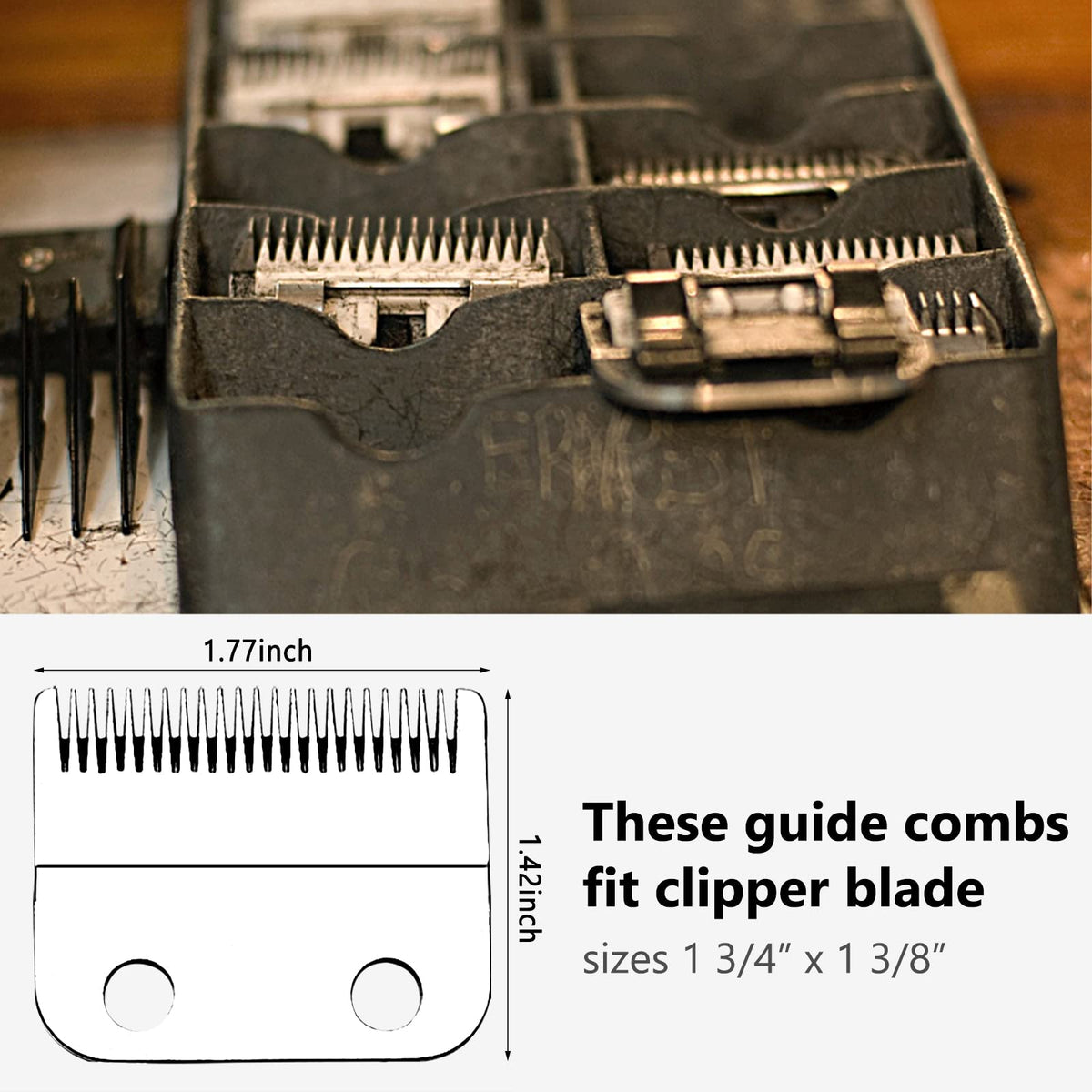 Mega Hair Clipper Guards 8-Piece Set for Full-Size Hair Clippers