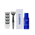 Harry's Original Men's Shaving Kit with Razor, Refills, Shave Gel and Travel Cover