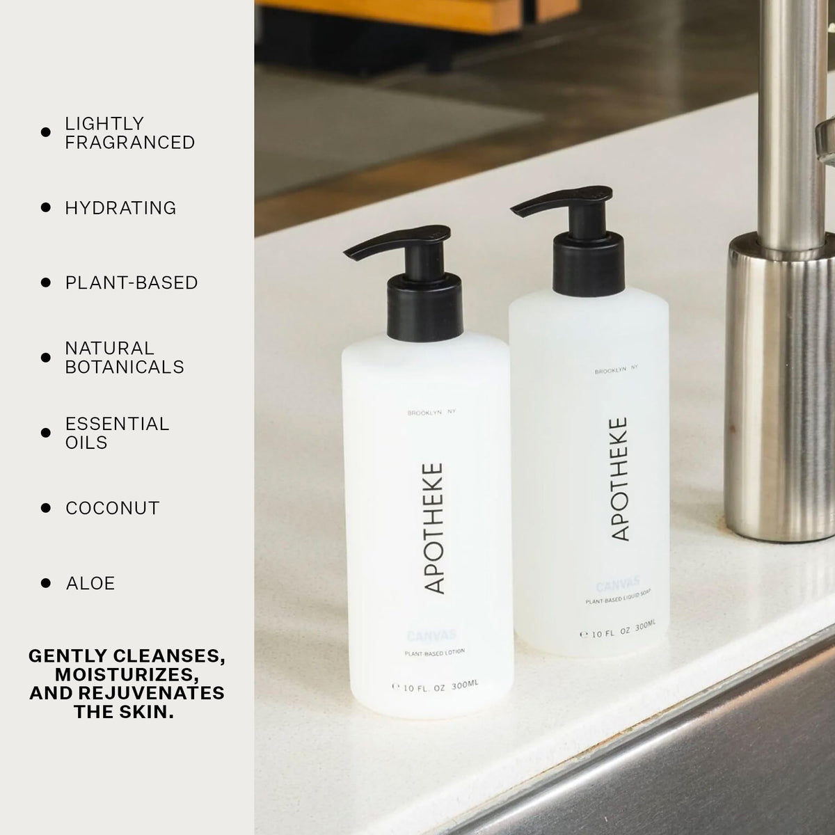 APOTHEKE Hydrating Liquid Hand Soap with Premium Fragrance Oils, 10 Fl Oz