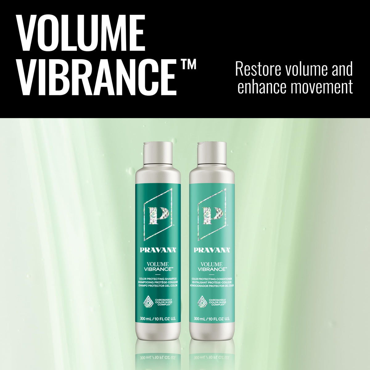 PRAVANA Volume Vibrance Shampoo with Vitamin B6, 10 Fl Oz