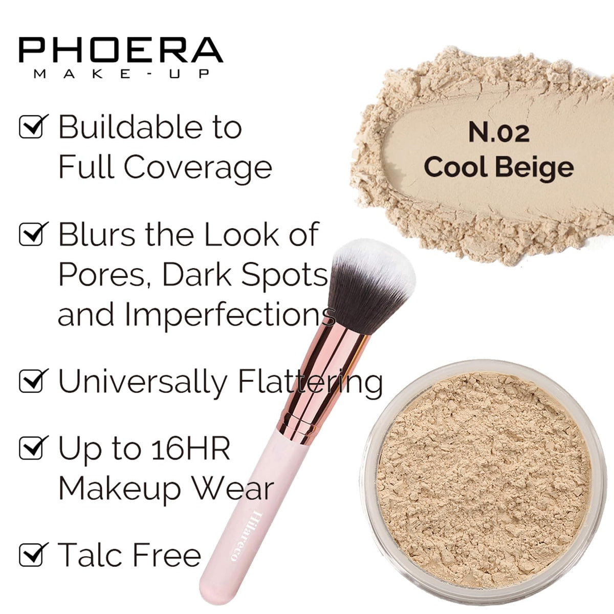 PHOERA Full Coverage Makeup Set with Foundation and CC Cream