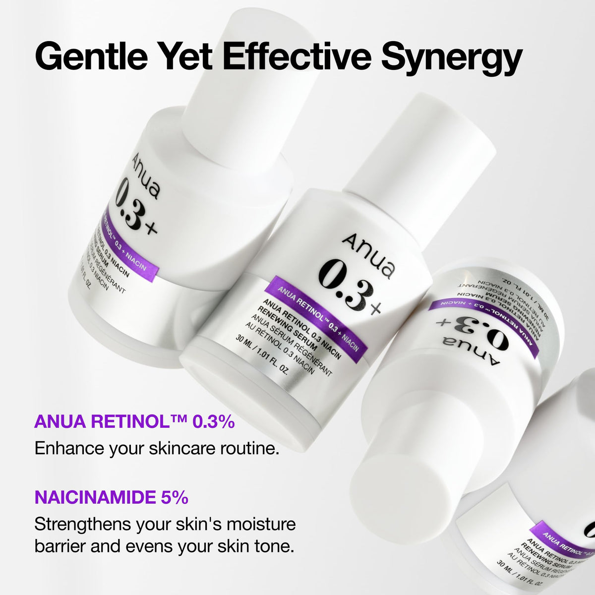 Anua Retinol Serum 0.3% Retinol + 5% Niacinamide, 1.01 fl oz