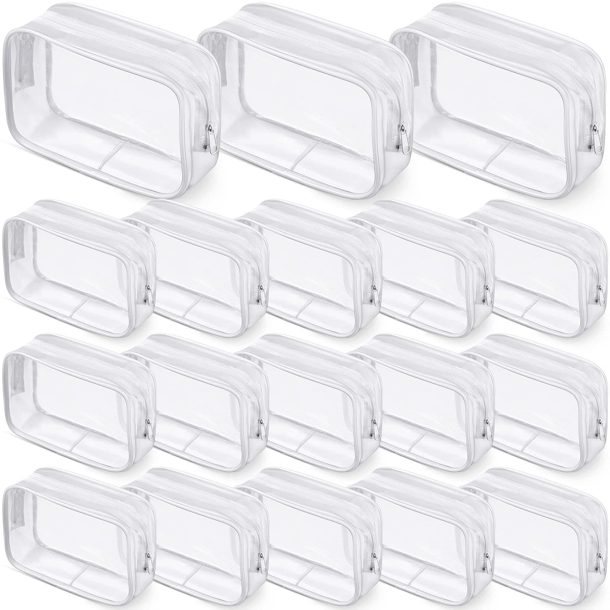 Saintrygo 18 Pack PVC Zippered Cosmetic Storage Pouches