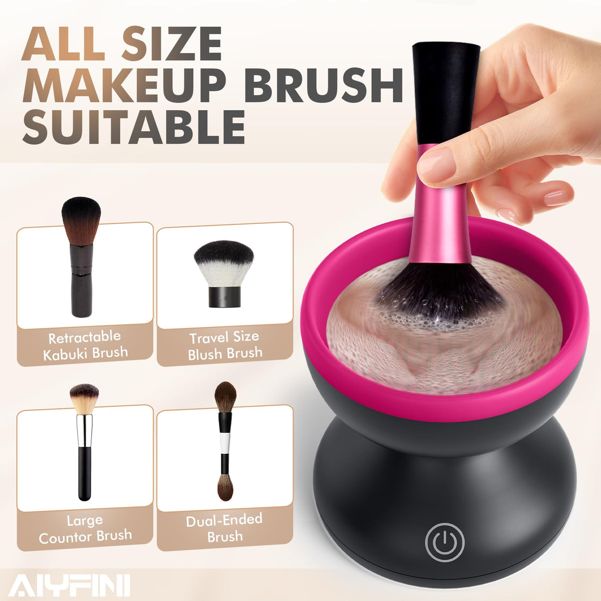 Alyfini Electric Makeup Brush Cleaner Machine