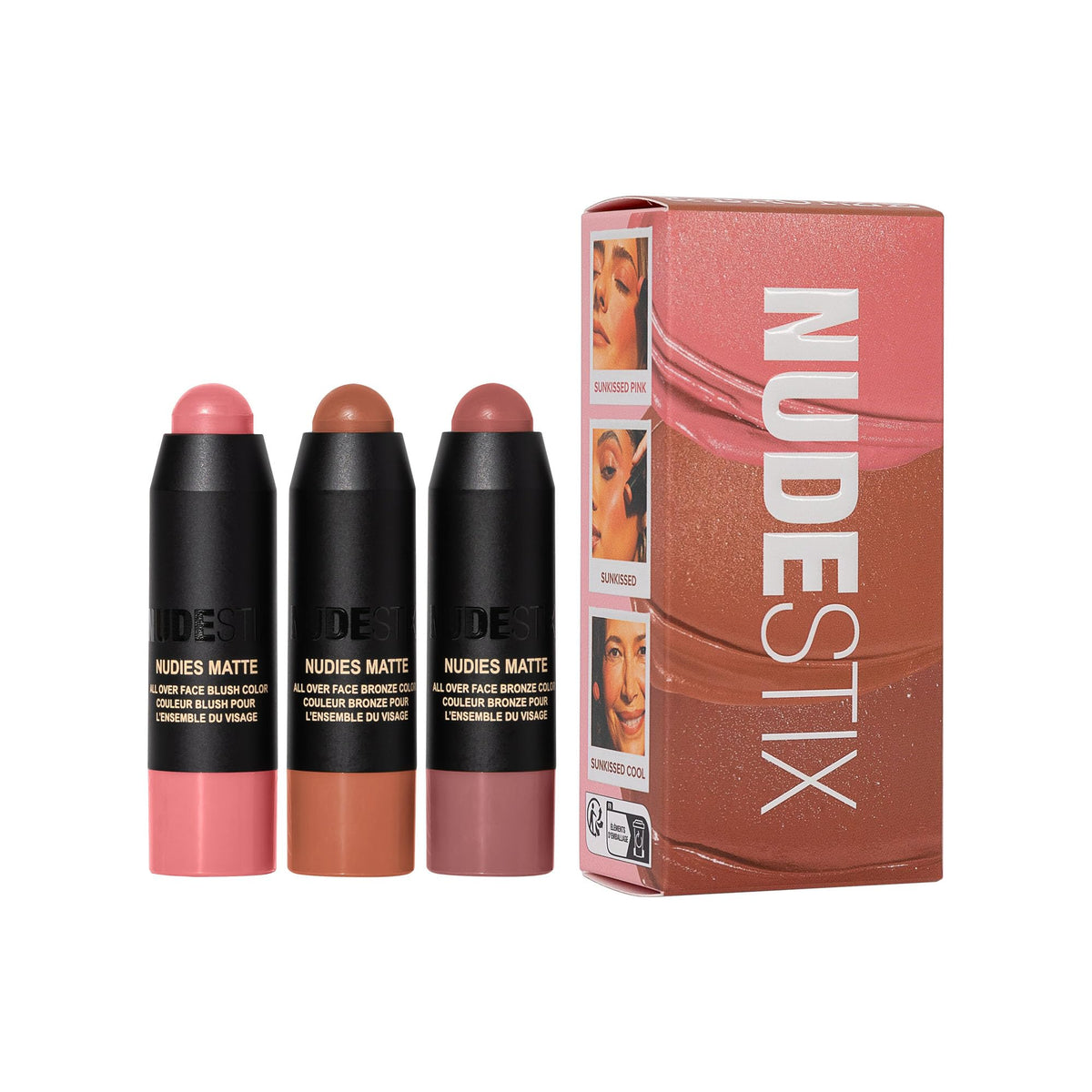 Nudestix Sunkissed Blush & Bronze 3-Piece Mini Cream Stick Kit