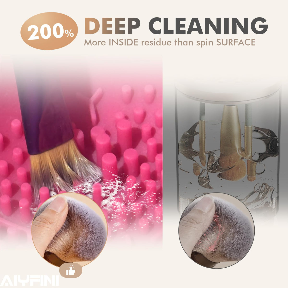 Alyfini Electric Makeup Brush Cleaner Machine