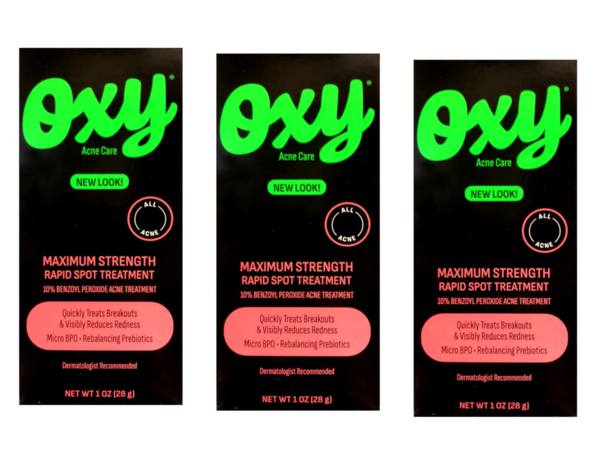 OXY Maximum Strength Rapid Acne Spot Treatment, 1 oz Pack of 3