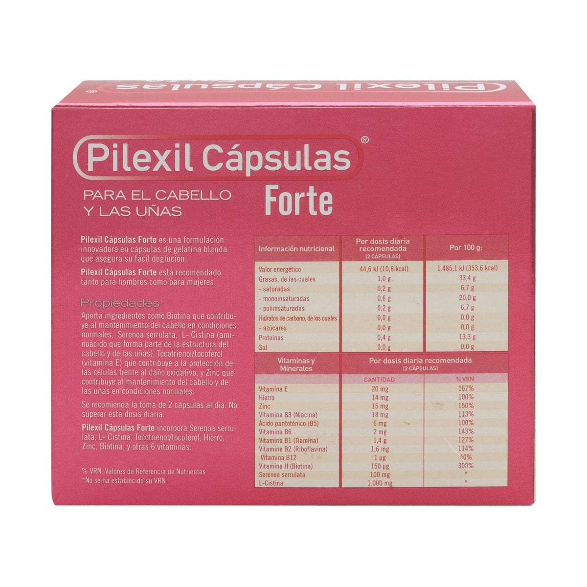 Pilexil Forte Hair and Nail Supplement, 100 Capsules