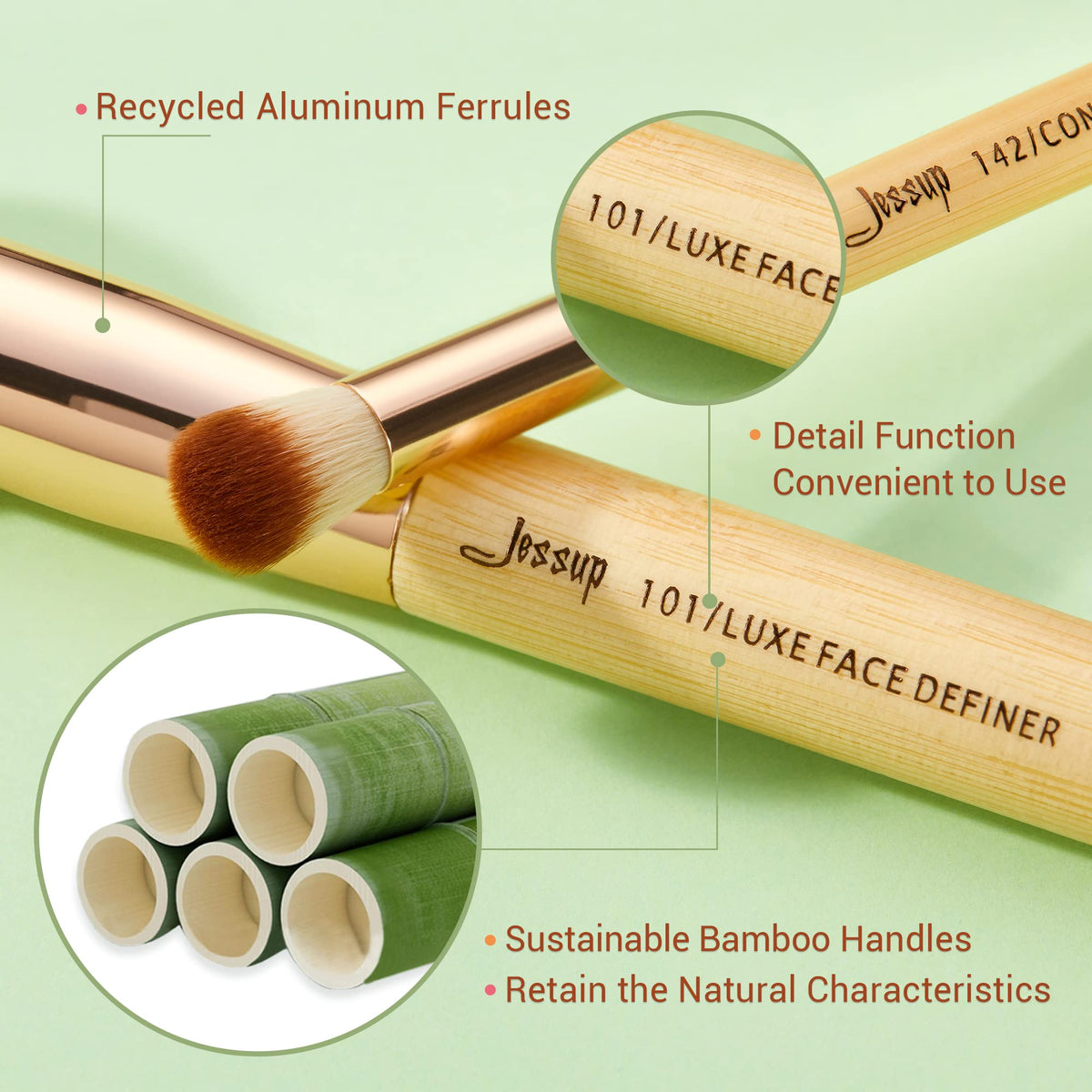 Jessup Professional Makeup Brush Set