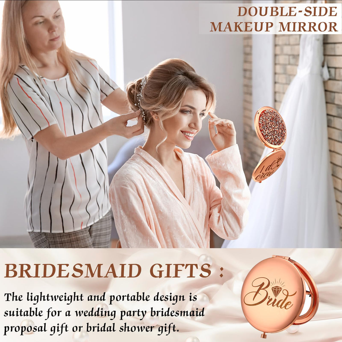 10-Piece Bridesmaid Proposal Compact Mirror Gift Set