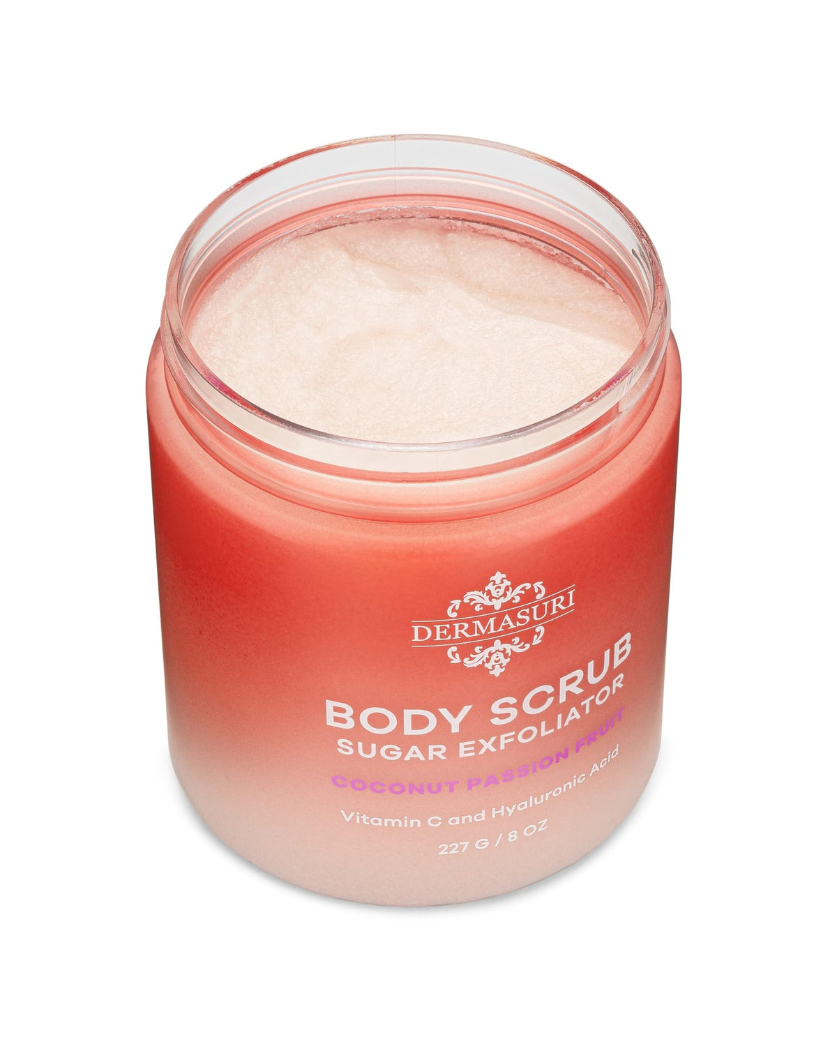 Dermasuri Exfoliating Sugar Body Scrub with Hyaluronic Acid and Shea Butter