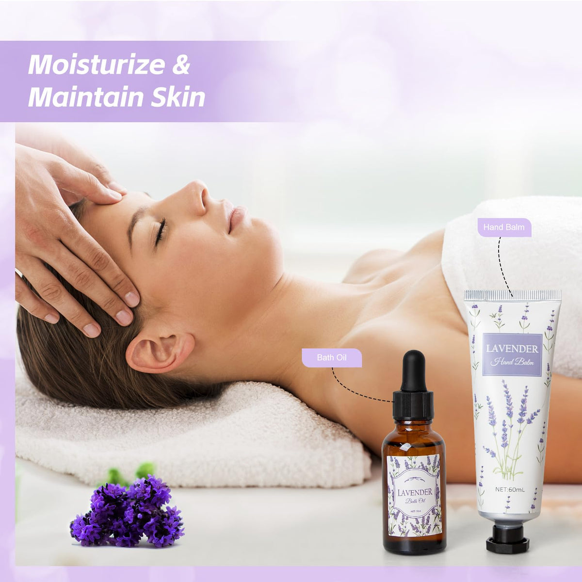 11-Piece Spa Gift Set, Bath Gift Basket for Women, Self-Care Kit
