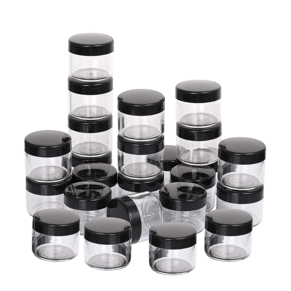 Plastic Sample Containers with Lids - Empty Cosmetic Jars
