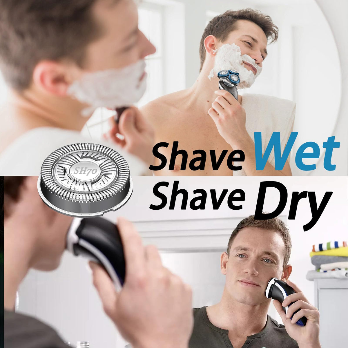 Silver Replacement Shaver Heads, 6-Pack