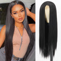 Xinran Long Straight Synthetic Wig with Partial Lace