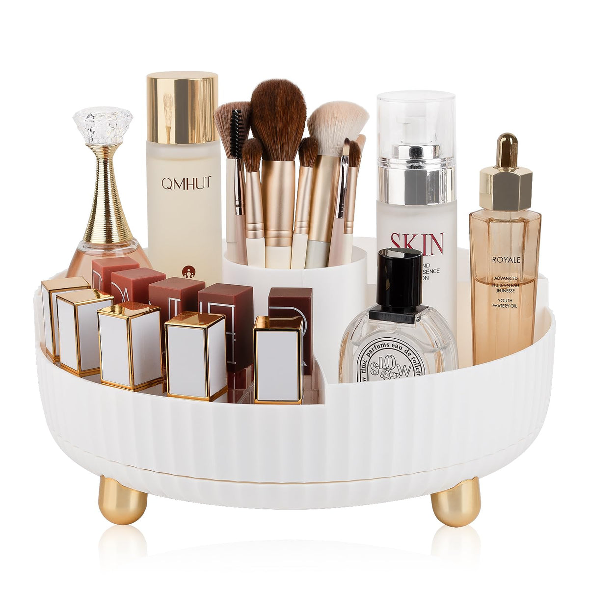 360 Rotating Makeup and Perfume Organizer Tray