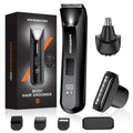 MAXGROOM 3-in-1 Body & Pubic Hair Trimmer for Men, Waterproof, Black
