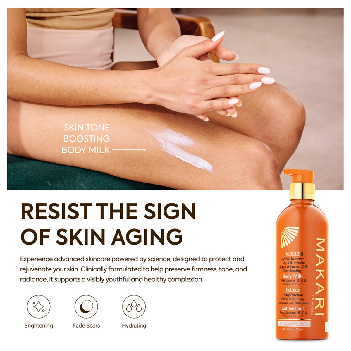 MAKARI Extreme Active Carrot & Argan Oil Body Milk, 16.8 oz