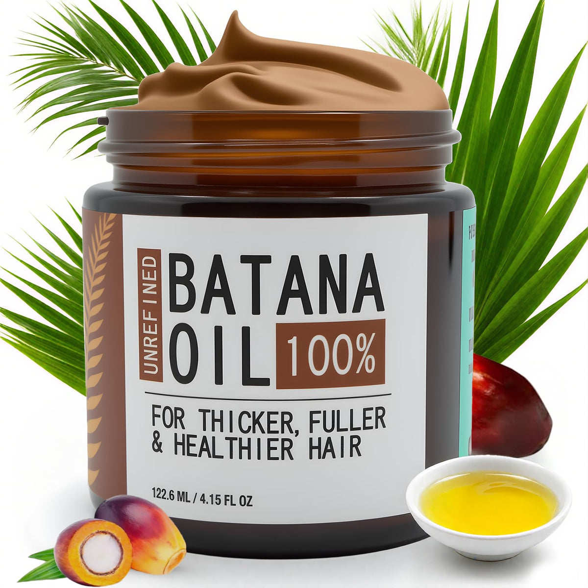 Natural Hair Growth Oil with Batana, Amla, Argan & Pumpkin Seed Oils