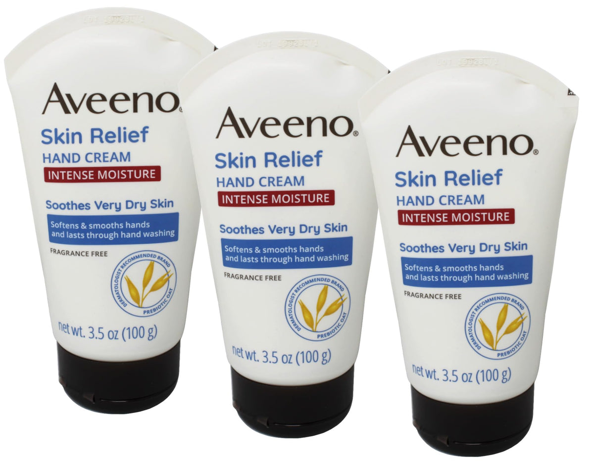 AVEENO Active Naturals Intense Relief Hand Cream 3.5 oz, Pack of 3