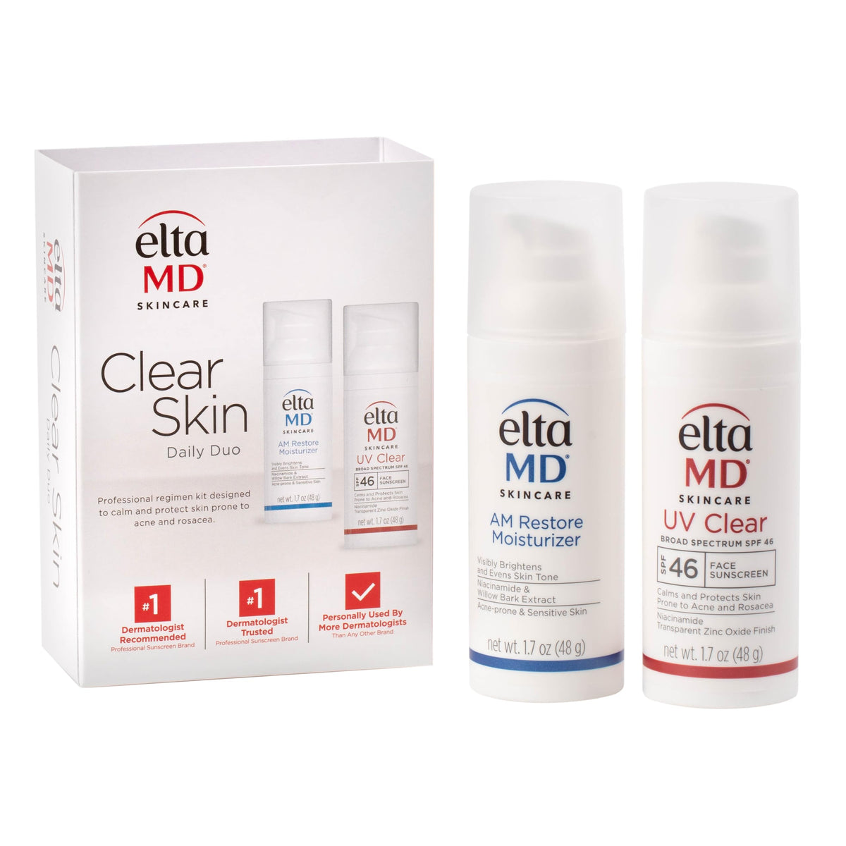 EltaMD Clear Skin Daily Duo Sensitive Skin Kit with Moisturizer and Sunscreen
