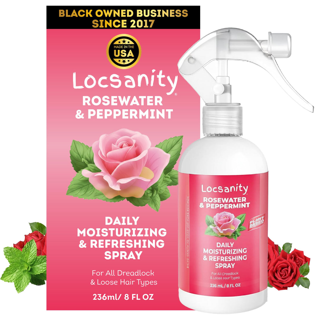 Locsanity Rosewater & Peppermint Loc Moisturizing Spray