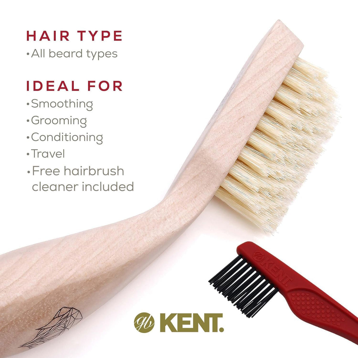 Kent Beard Grooming Brush