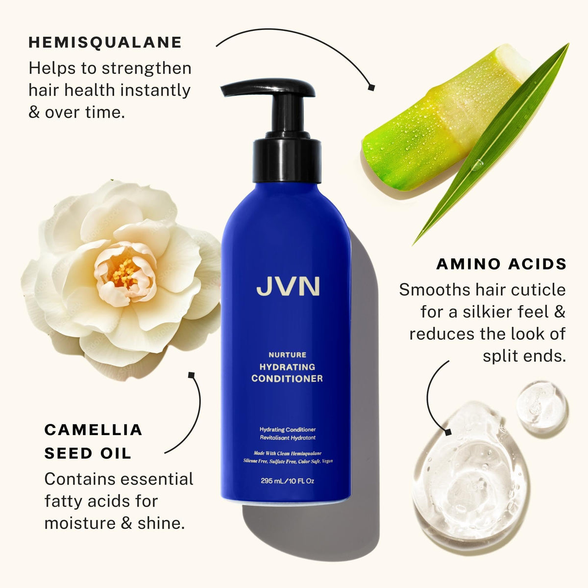 JVN Nurture Hydrating Shampoo & Conditioner Set, 20 fl oz