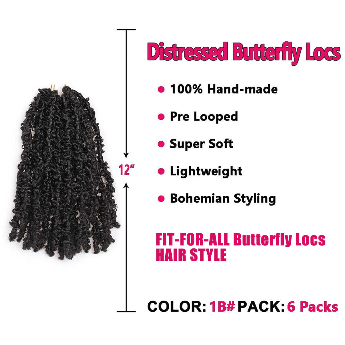 Beverlee Butterfly Locs Pre-Twisted Crochet Braids