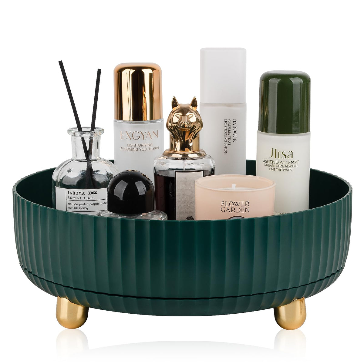 360 Rotating Makeup and Perfume Organizer Tray