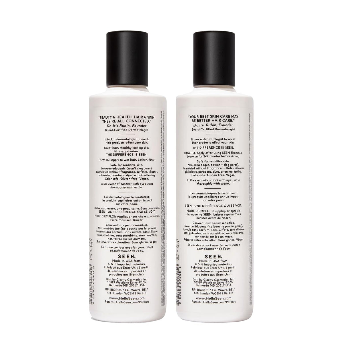 SEEN Shampoo & Conditioner Bundle, Dermatologist-Developed Hair Care Set