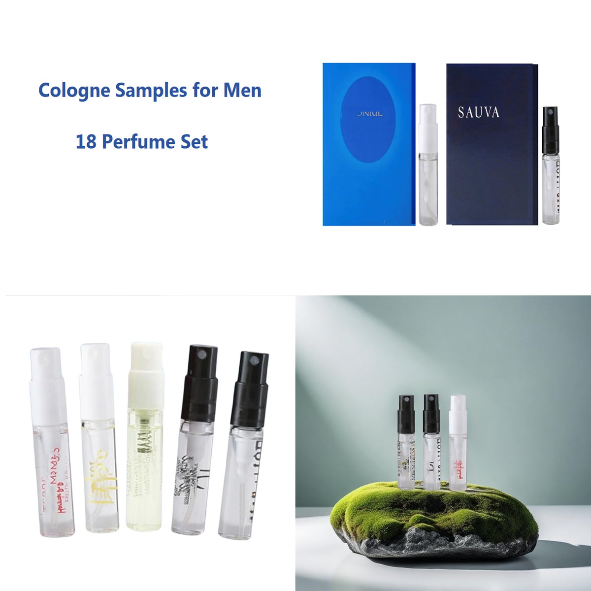 Men’s Cologne Sample Set, 18-Brand Designer Fragrance Vial Collection