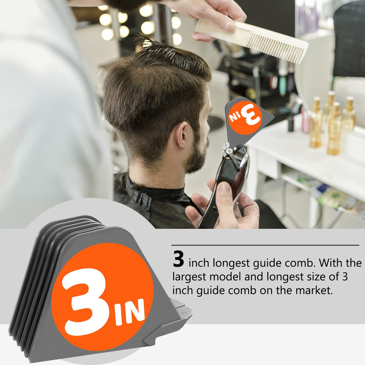 Mega Hair Clipper Guards 8-Piece Set for Full-Size Hair Clippers