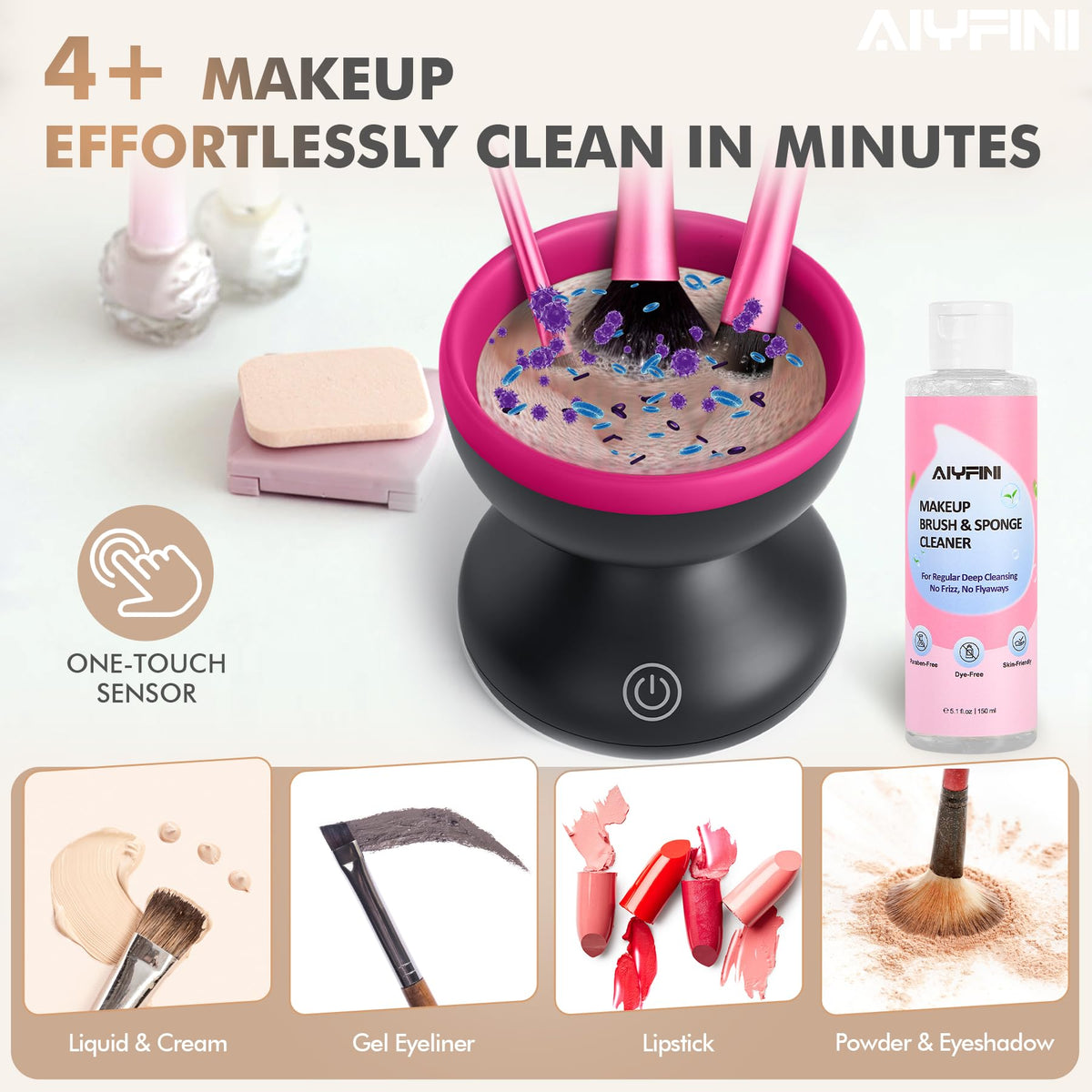 Alyfini Electric Makeup Brush Cleaner Machine
