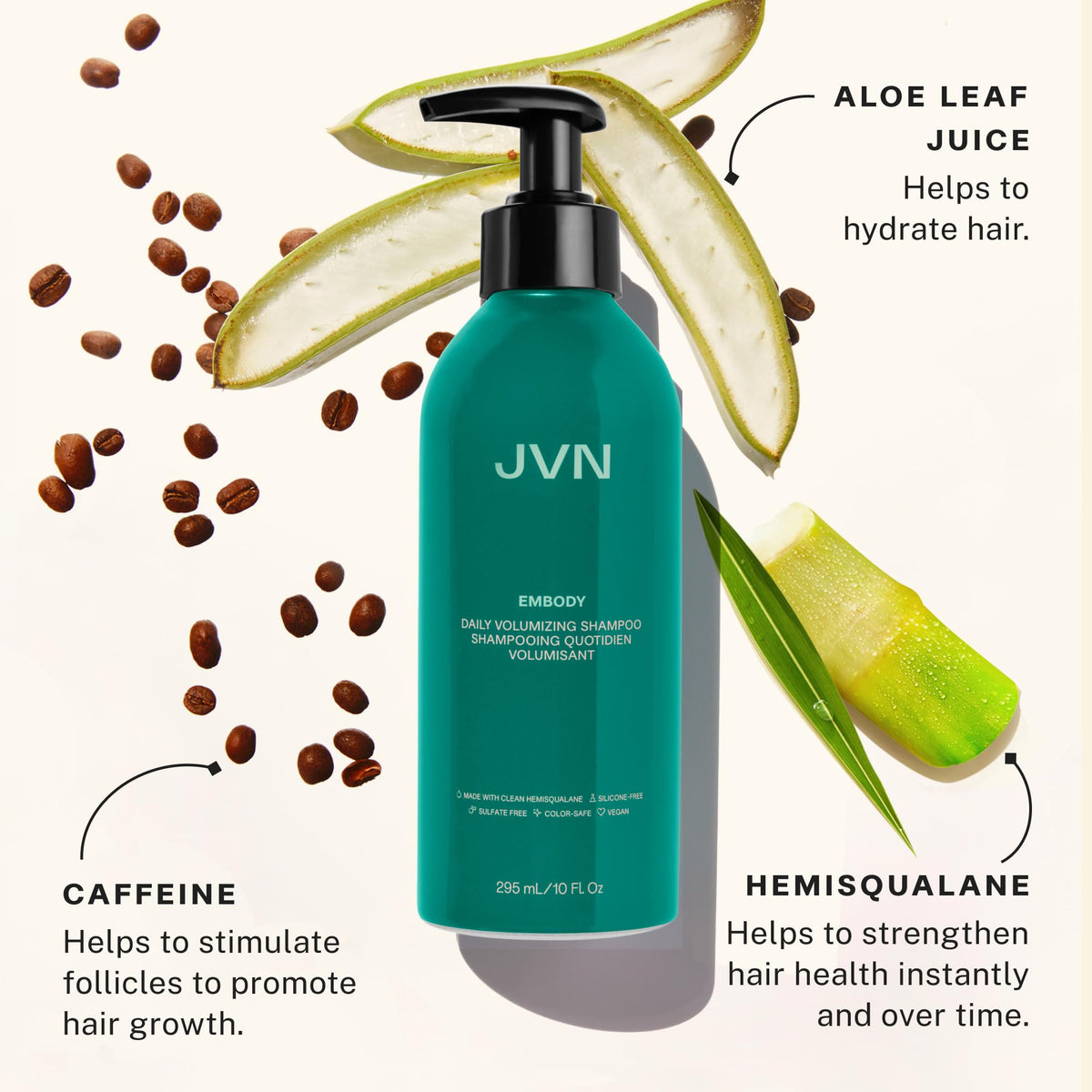 JVN Embody Volumizing Shampoo & Nurture Hydrating Conditioner Duo, 20 fl oz