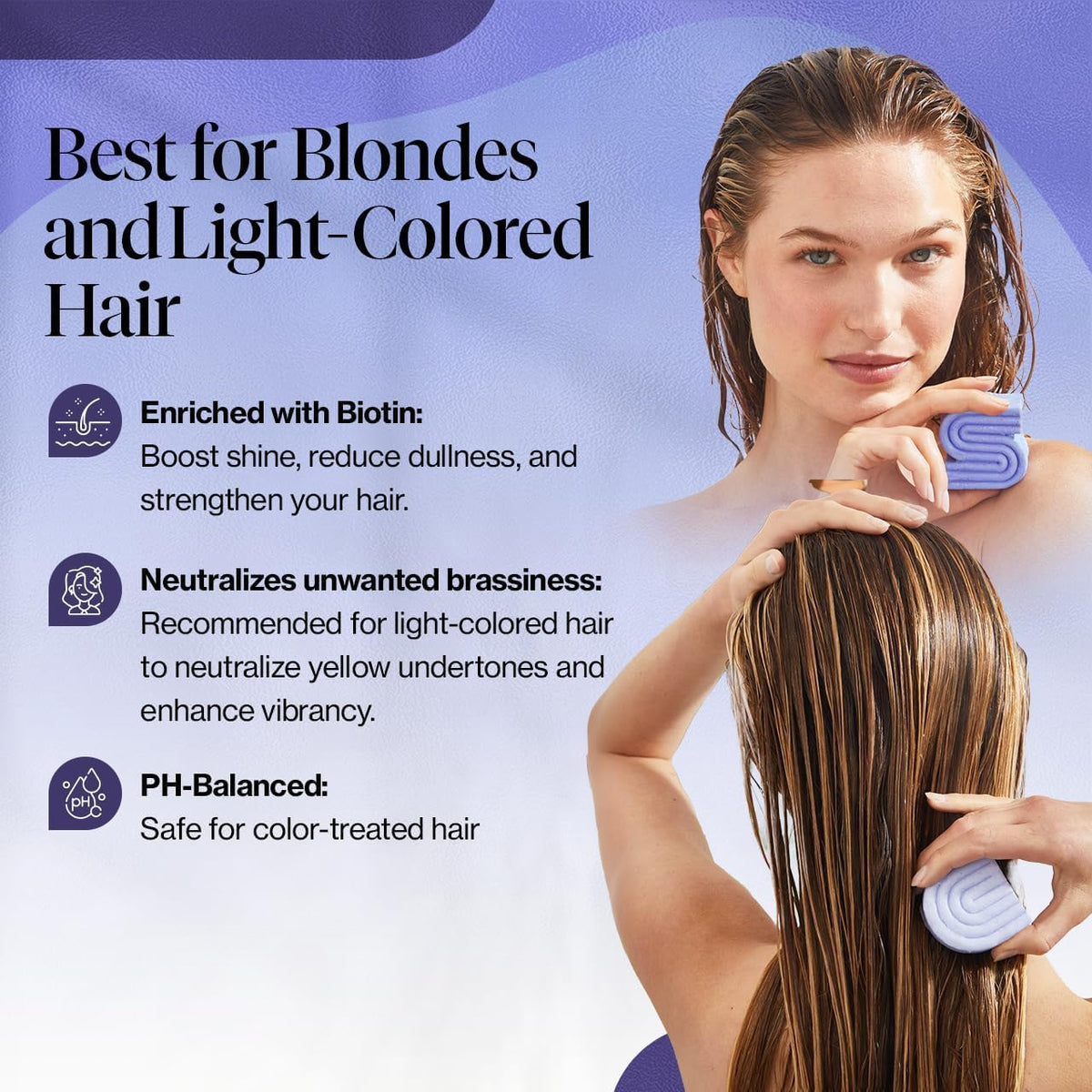 Kitsch Purple Shampoo & Conditioner Bar Set for Blonde and Color-Treated Hair