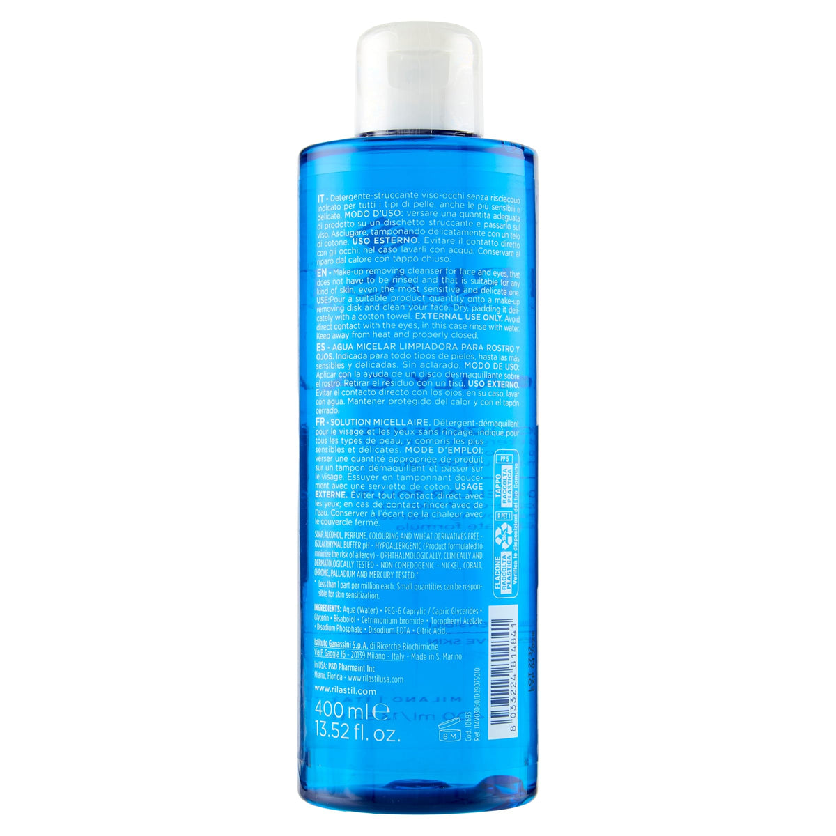 Rilastil Daily Care Micellar Solution Cleanser & Makeup Remover 400 ml