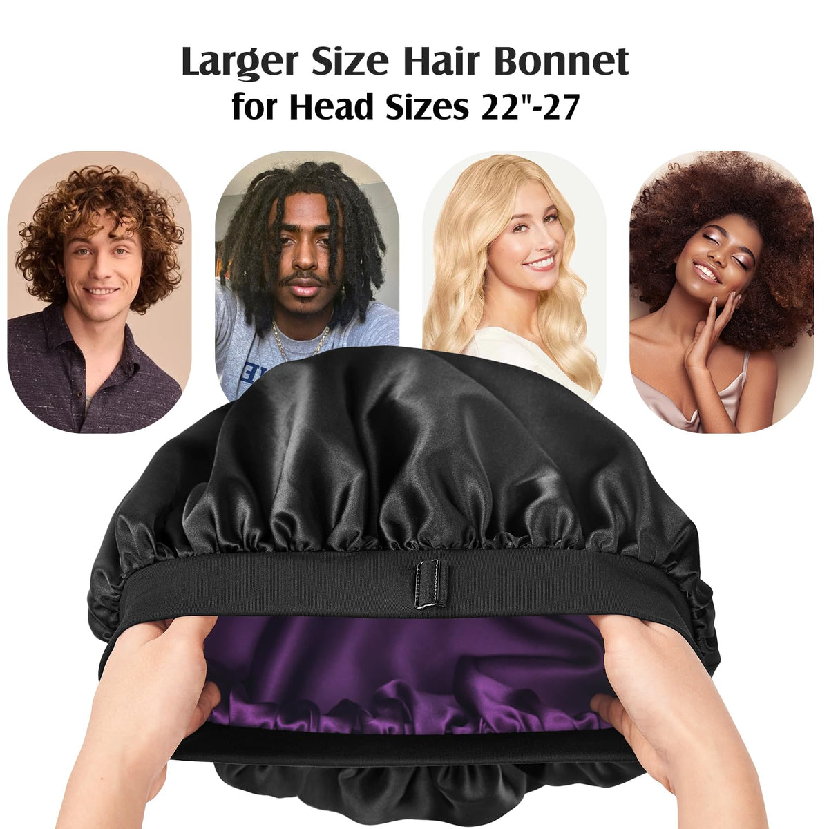 YFONG Real Mulberry Silk Double-Layer Sleep Bonnet
