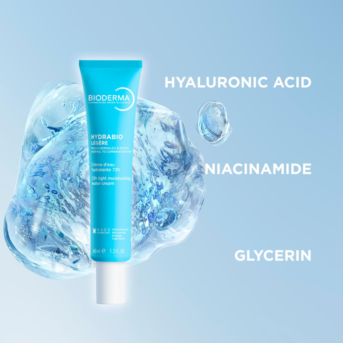 Bioderma Hydrabio Face Gel Cream Moisturizer, 1.33 Fl Oz