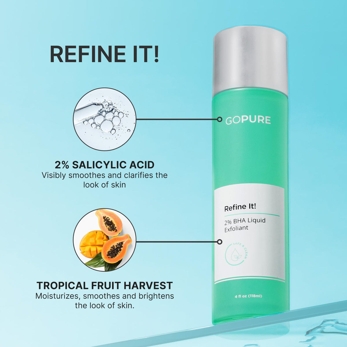 goPure Refine It 2% BHA Liquid Exfoliant