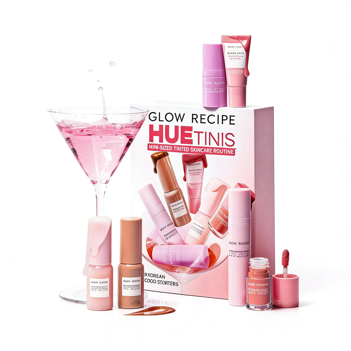Glow Recipe HueTinis Mini Tinted Skincare Set, 7-Piece Glow Kit