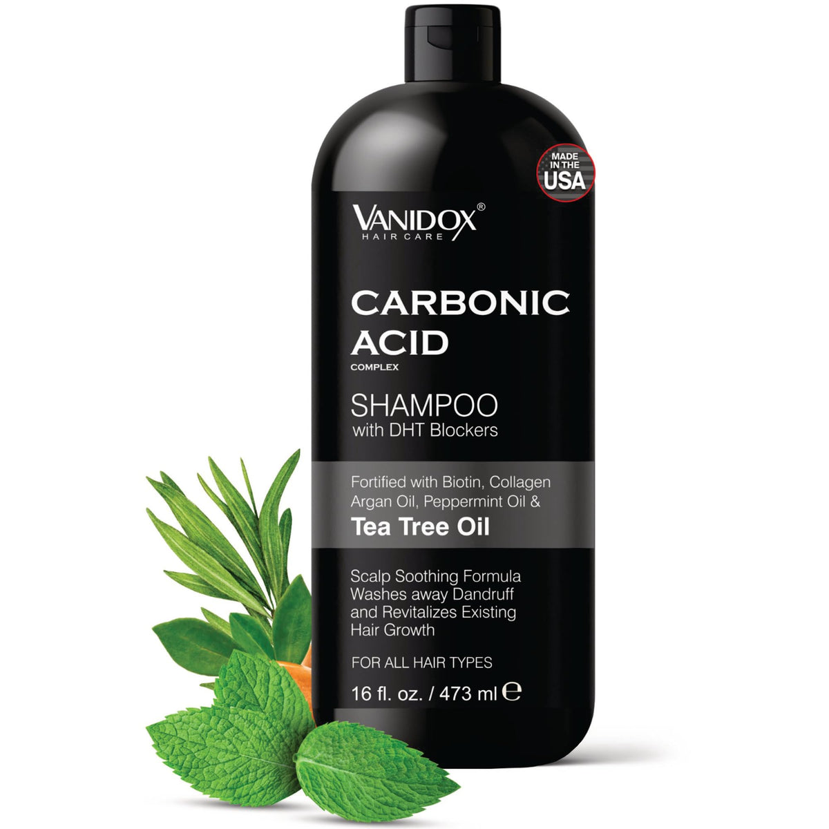 VANIDOX Carbonic Acid Shampoo with DHT Blockers, Biotin & Scalp Care