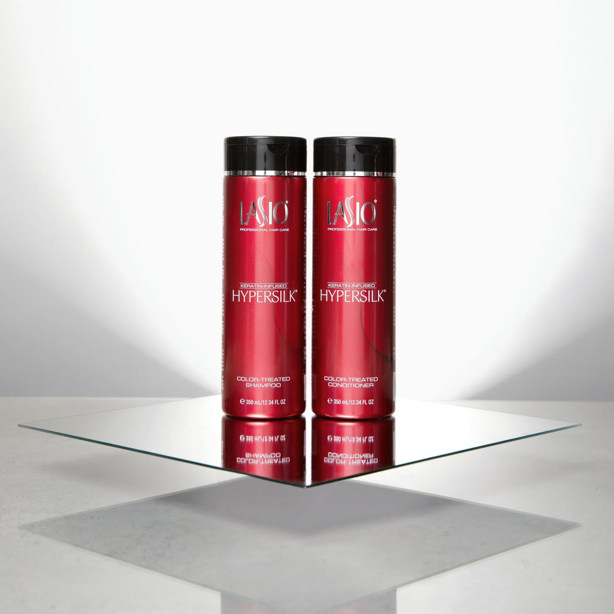 Lasio Keratin-Infused Hypersilk Shampoo and Conditioner Set for Color-Treated Hair, 12.34 Fl Oz