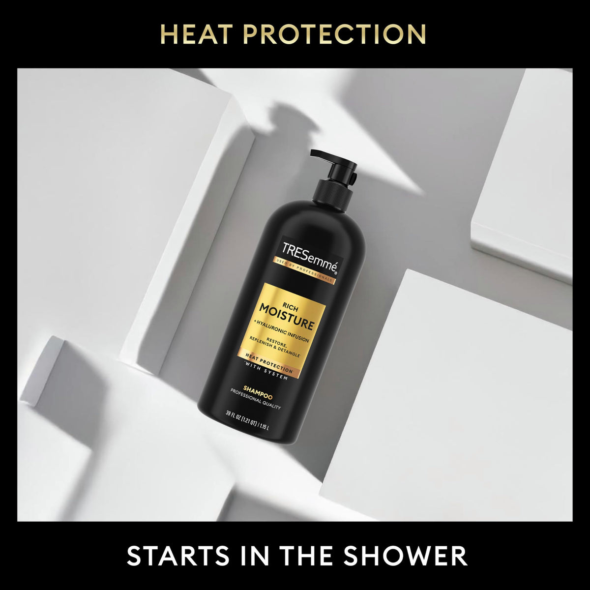 TRESemmé Rich Moisture Hydrating Shampoo with Pump, 4 Count, 39 fl oz